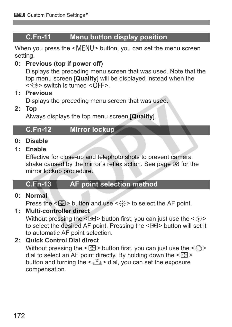 Canon EOS 30D User Manual | Page 172 / 200