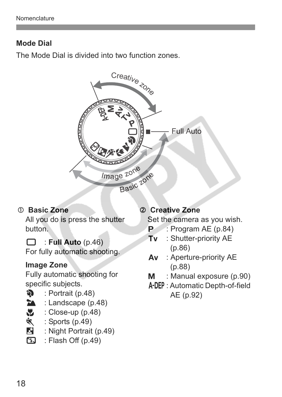 Canon EOS 30D User Manual | Page 18 / 200