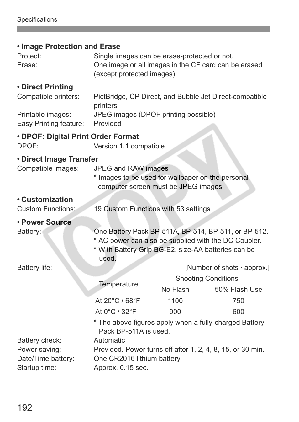 Canon EOS 30D User Manual | Page 192 / 200