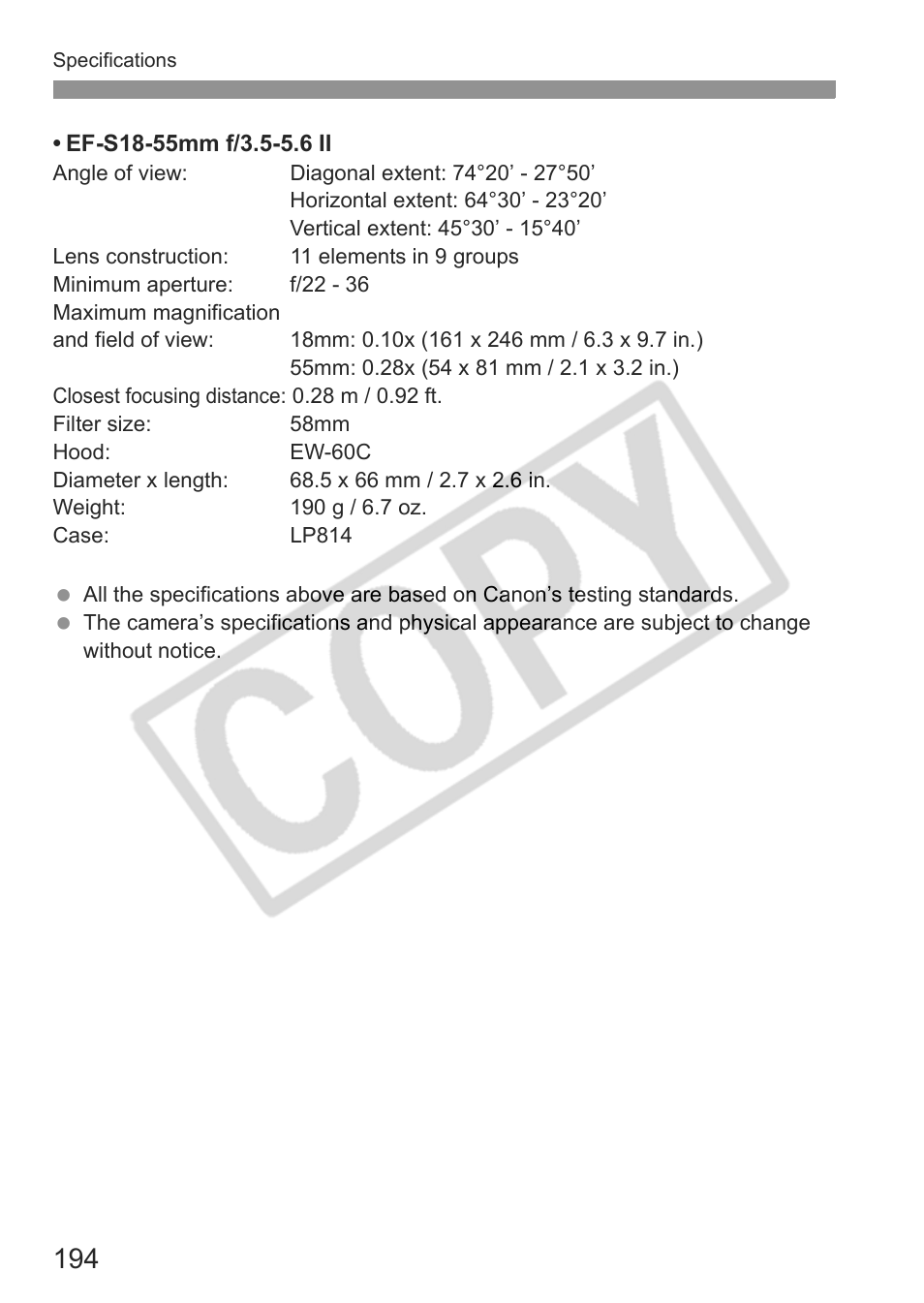 Canon EOS 30D User Manual | Page 194 / 200