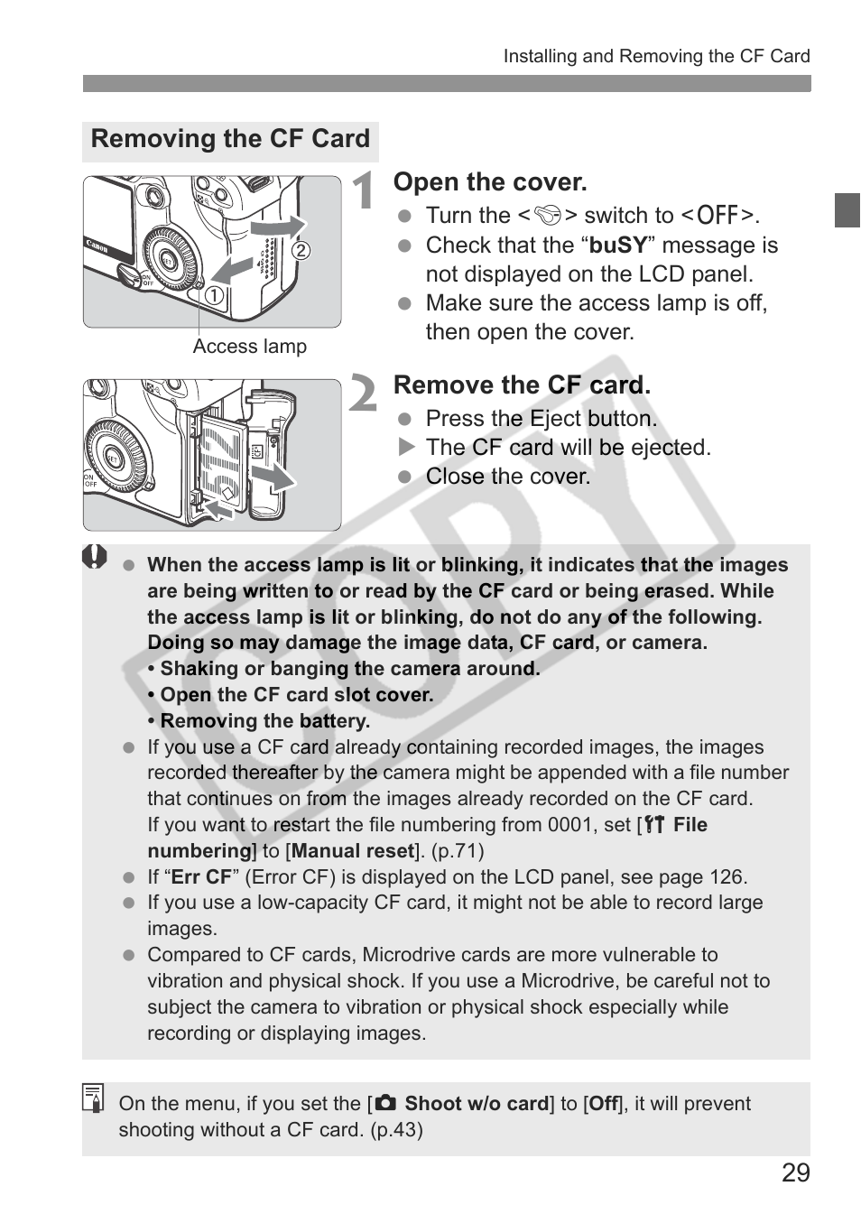 Canon EOS 30D User Manual | Page 29 / 200