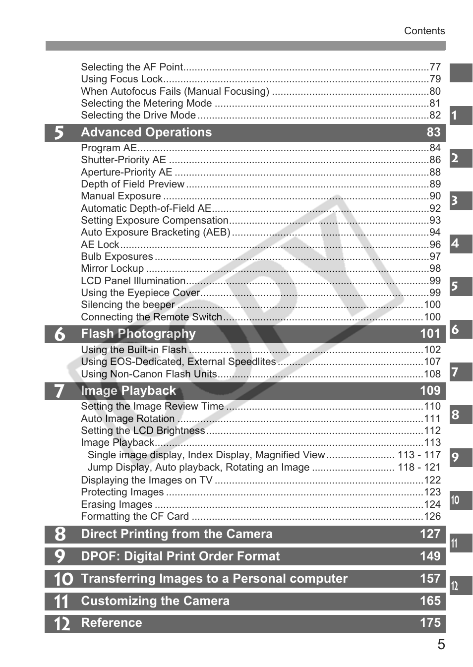 Canon EOS 30D User Manual | Page 5 / 200