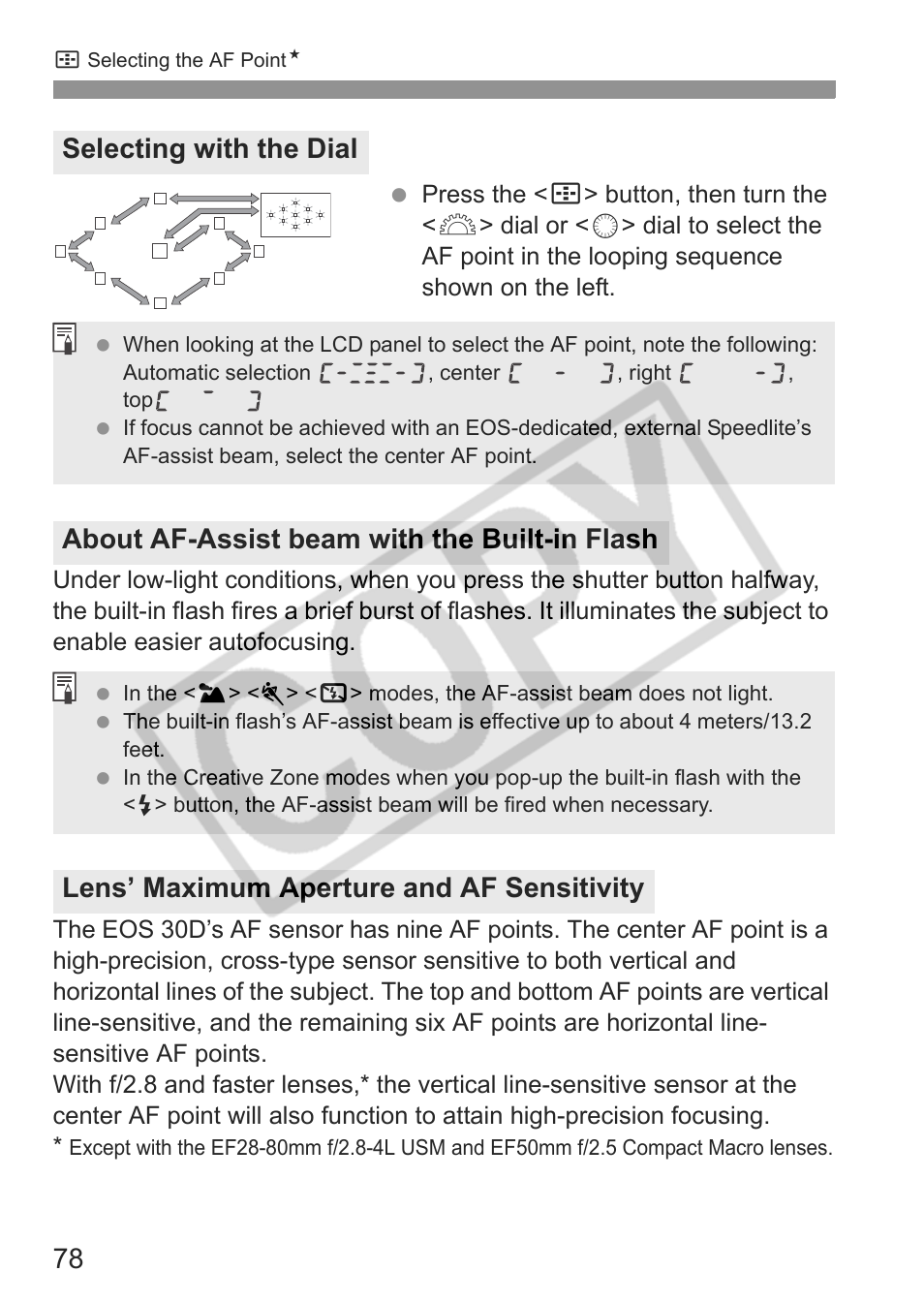 Canon EOS 30D User Manual | Page 78 / 200