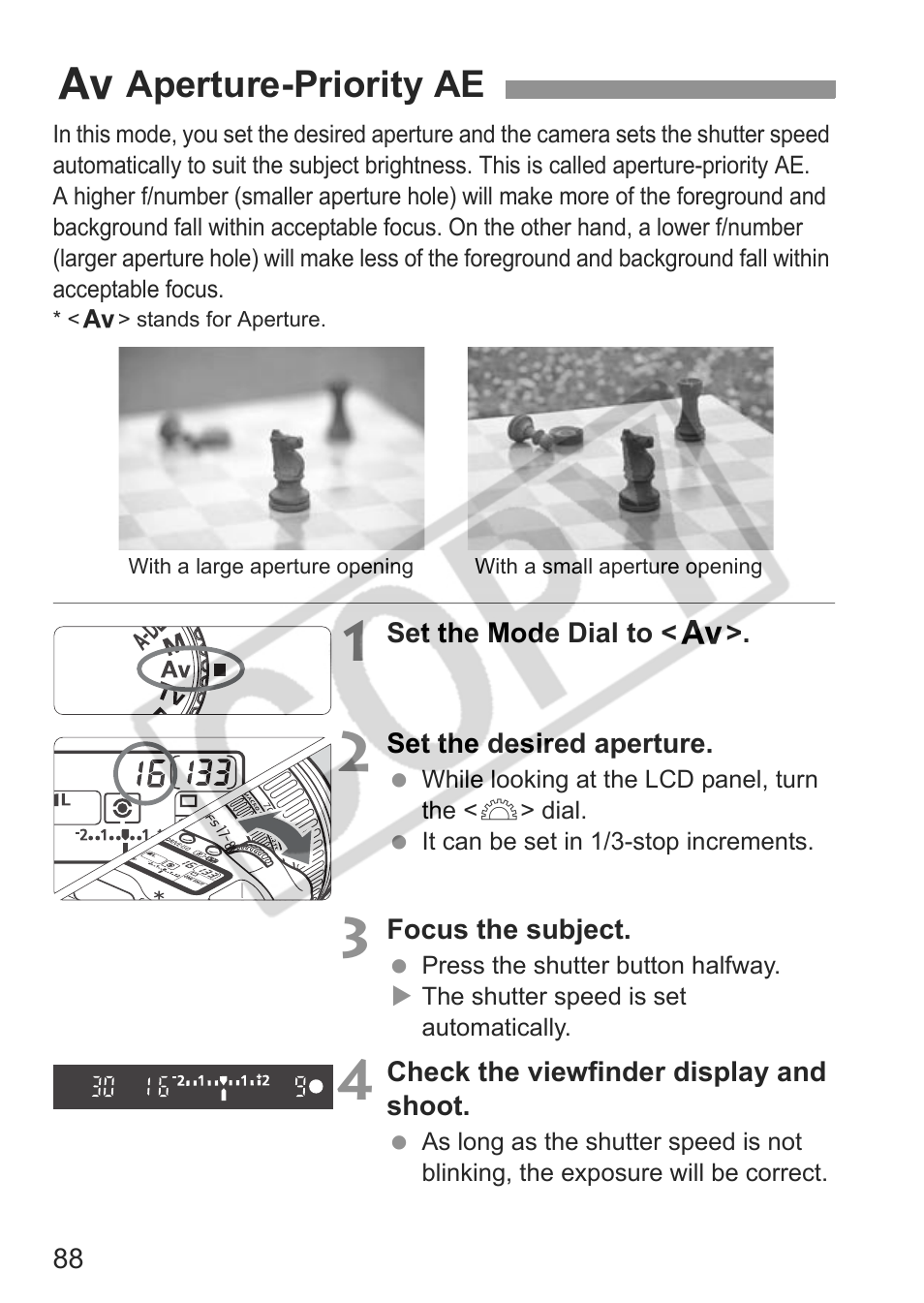 Faperture-priority ae | Canon EOS 30D User Manual | Page 88 / 200