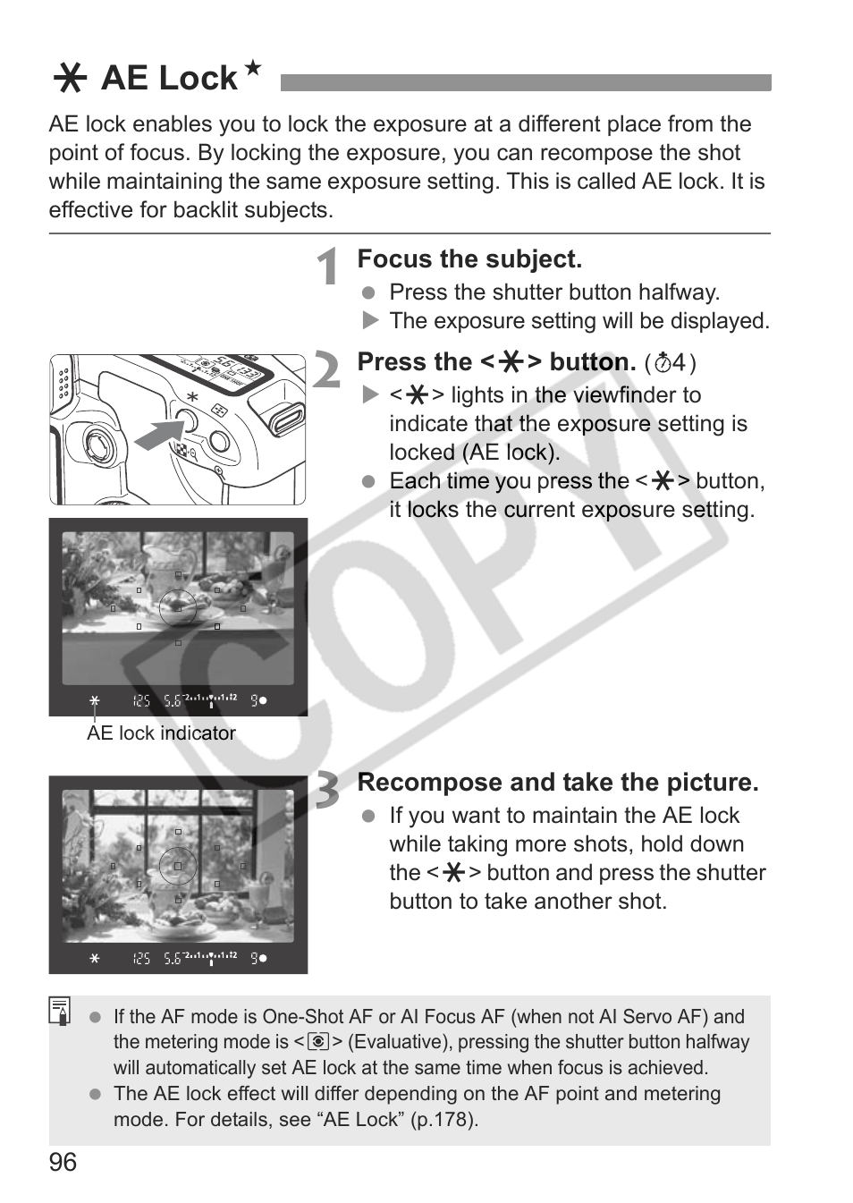 Aae lock n | Canon EOS 30D User Manual | Page 96 / 200