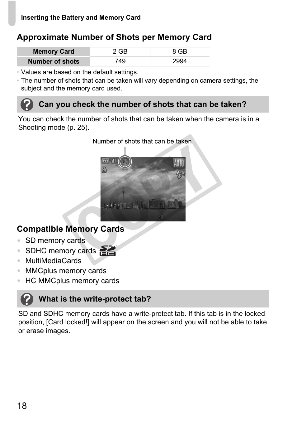 Co py | Canon PowerShot G11 User Manual | Page 18 / 196