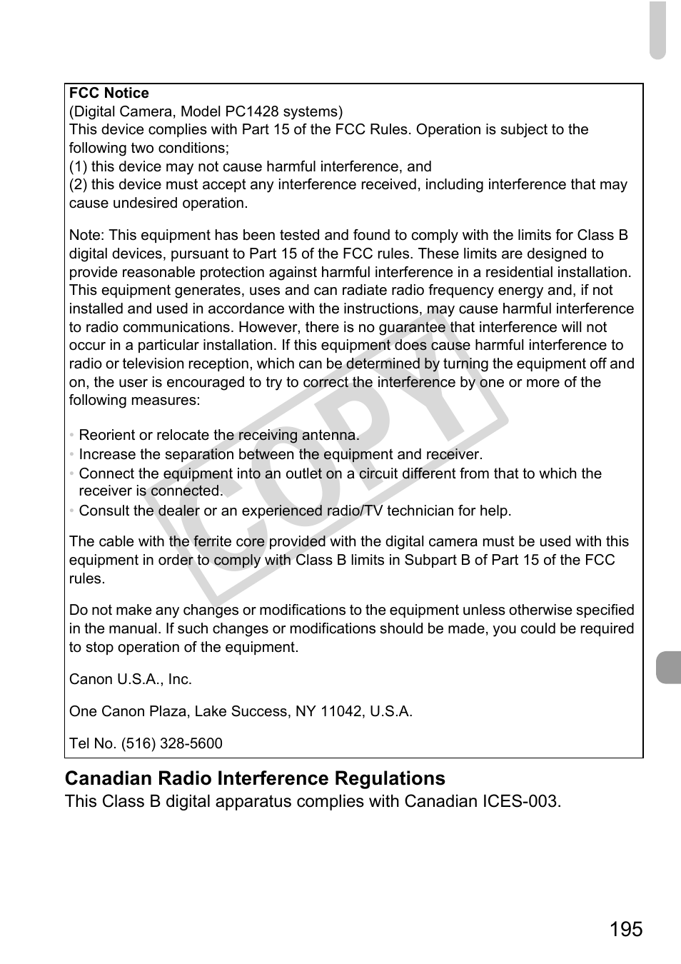 Co py | Canon PowerShot G11 User Manual | Page 195 / 196