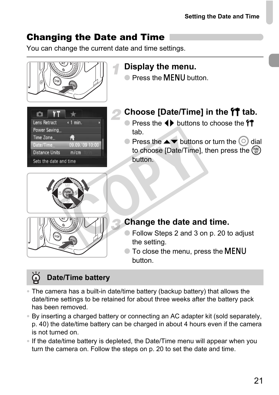 Co py | Canon PowerShot G11 User Manual | Page 21 / 196