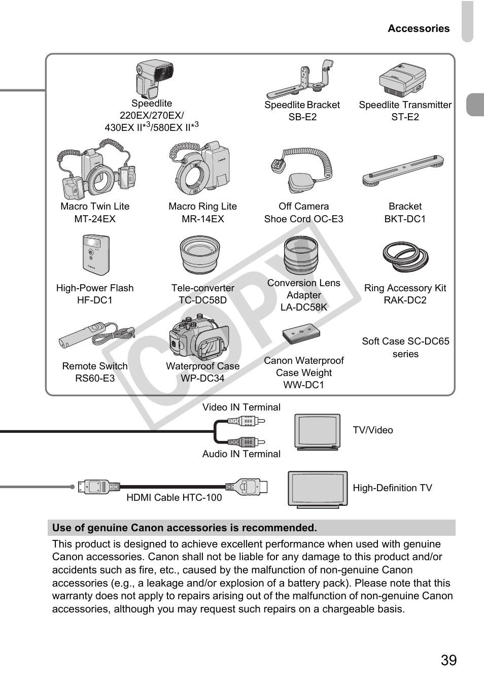 Co py | Canon PowerShot G11 User Manual | Page 39 / 196