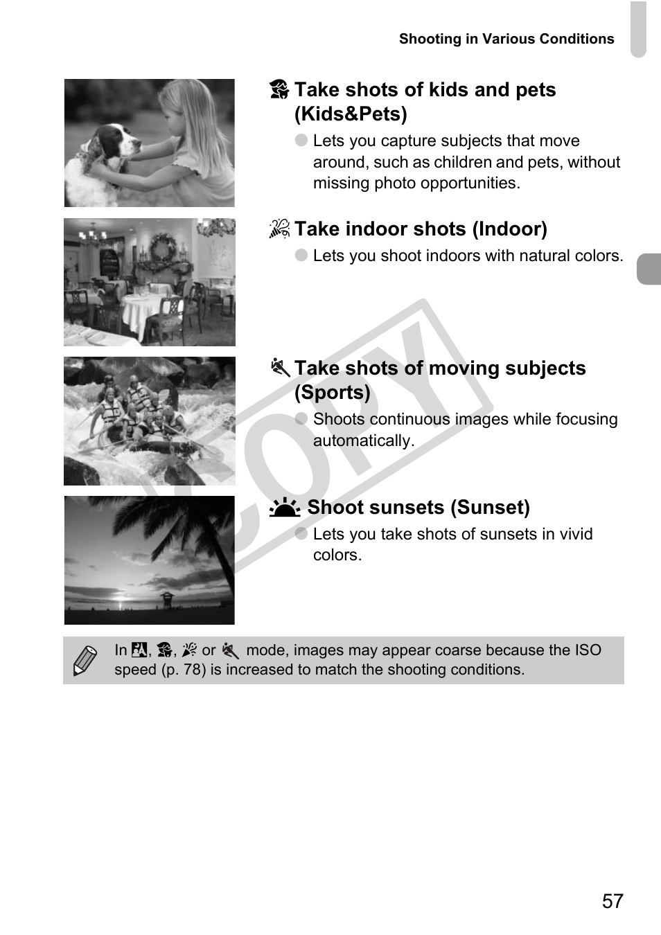 P. 57), P. 57, Co py | Canon PowerShot G11 User Manual | Page 57 / 196