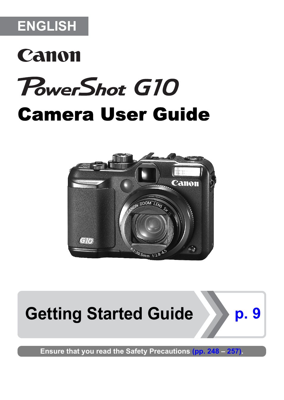 Canon PowerShot G10 User Manual | 306 pages