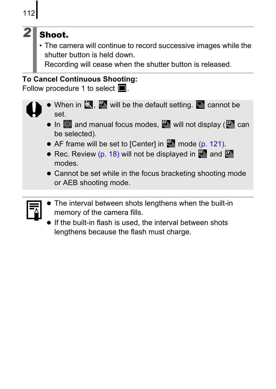 Shoot | Canon PowerShot G10 User Manual | Page 114 / 306