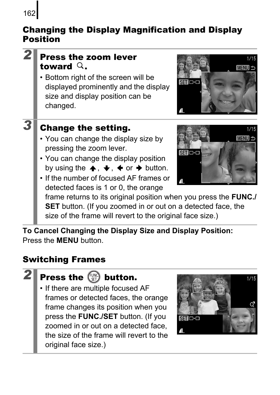 Nt frame, P. 162) | Canon PowerShot G10 User Manual | Page 164 / 306