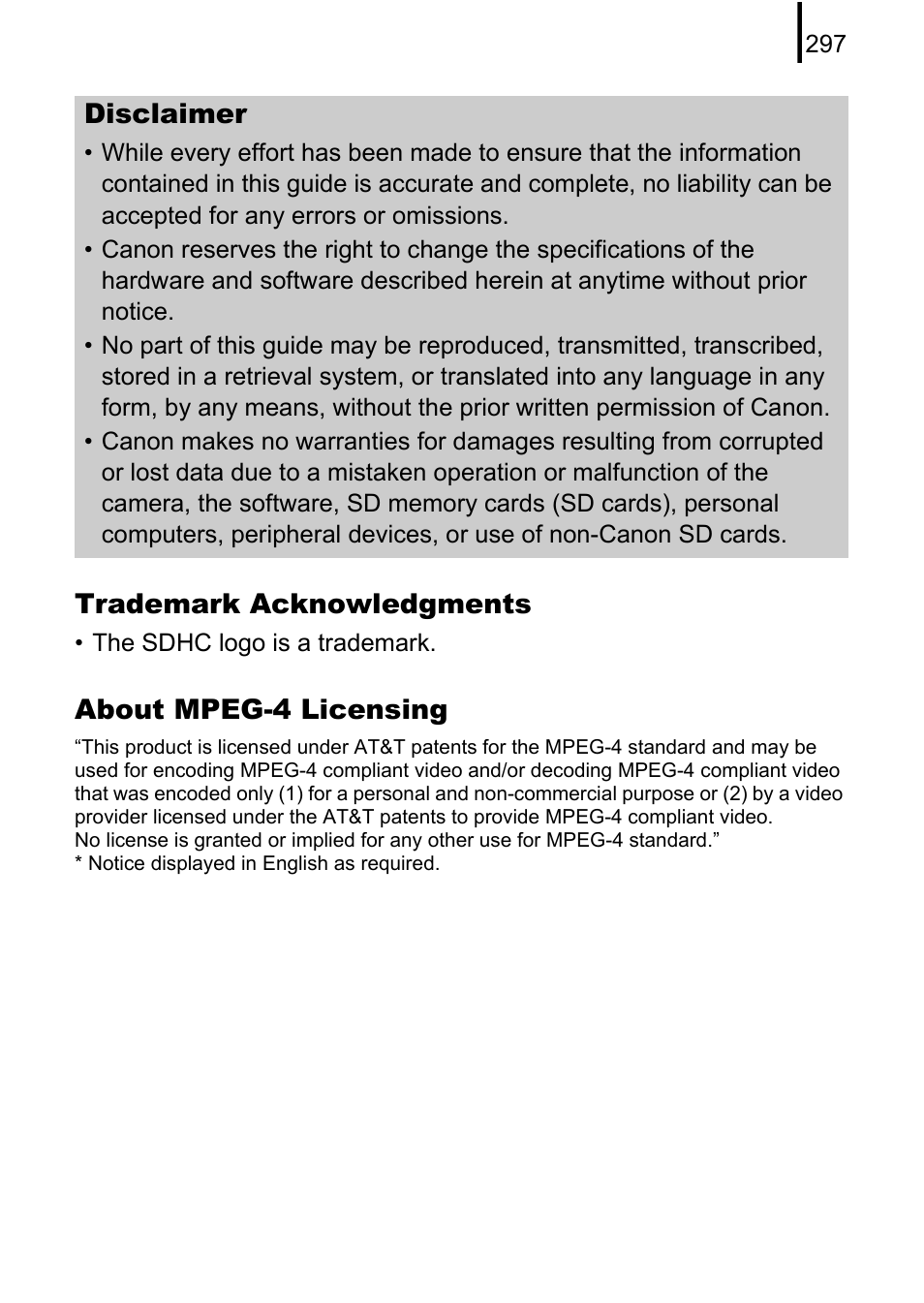 Canon PowerShot G10 User Manual | Page 299 / 306