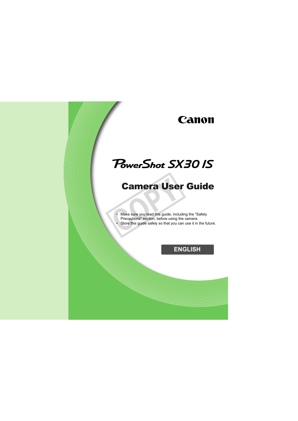 Canon PowerShot SX30 IS User Manual | 196 pages