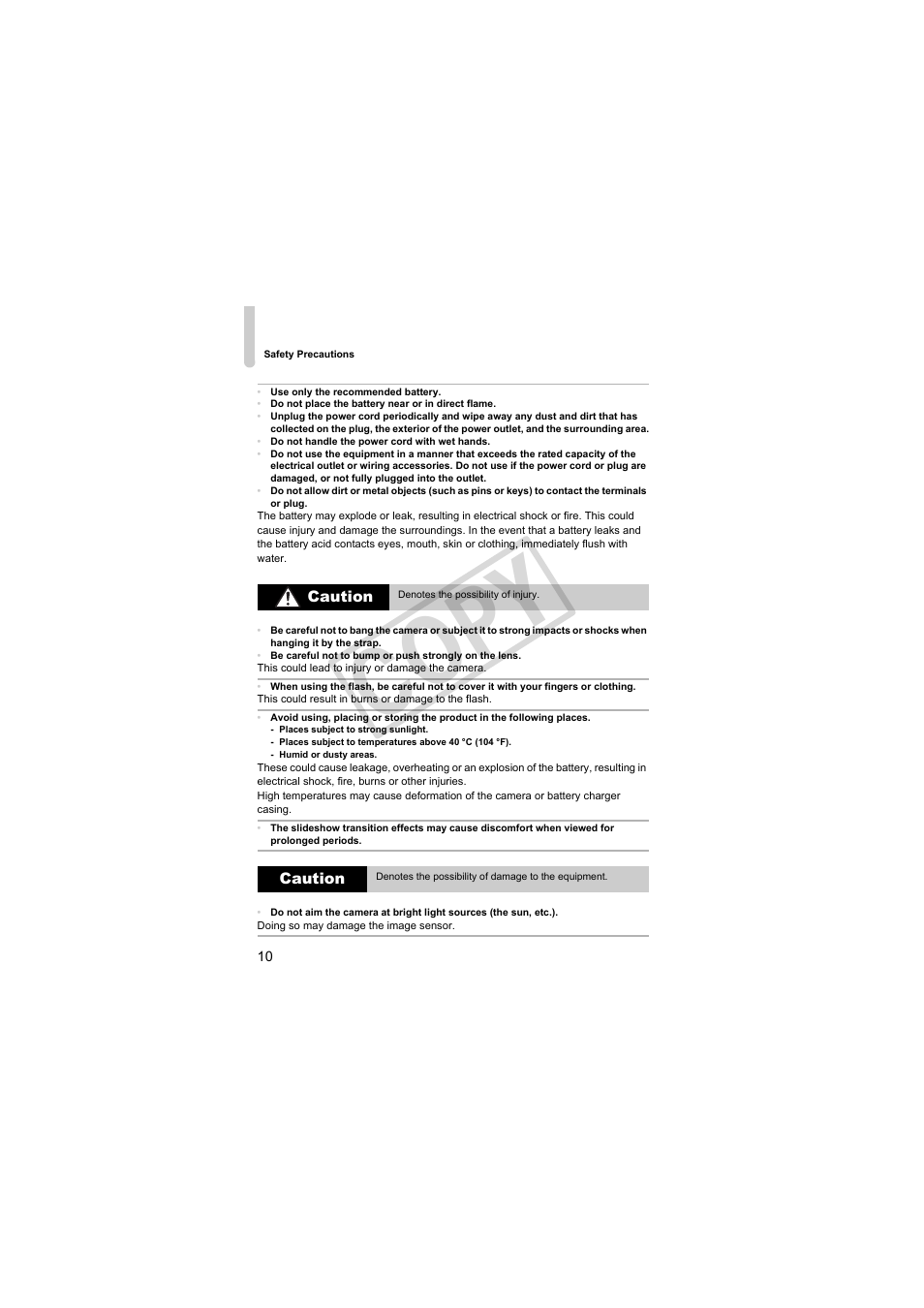 Cop y | Canon PowerShot SX30 IS User Manual | Page 10 / 196