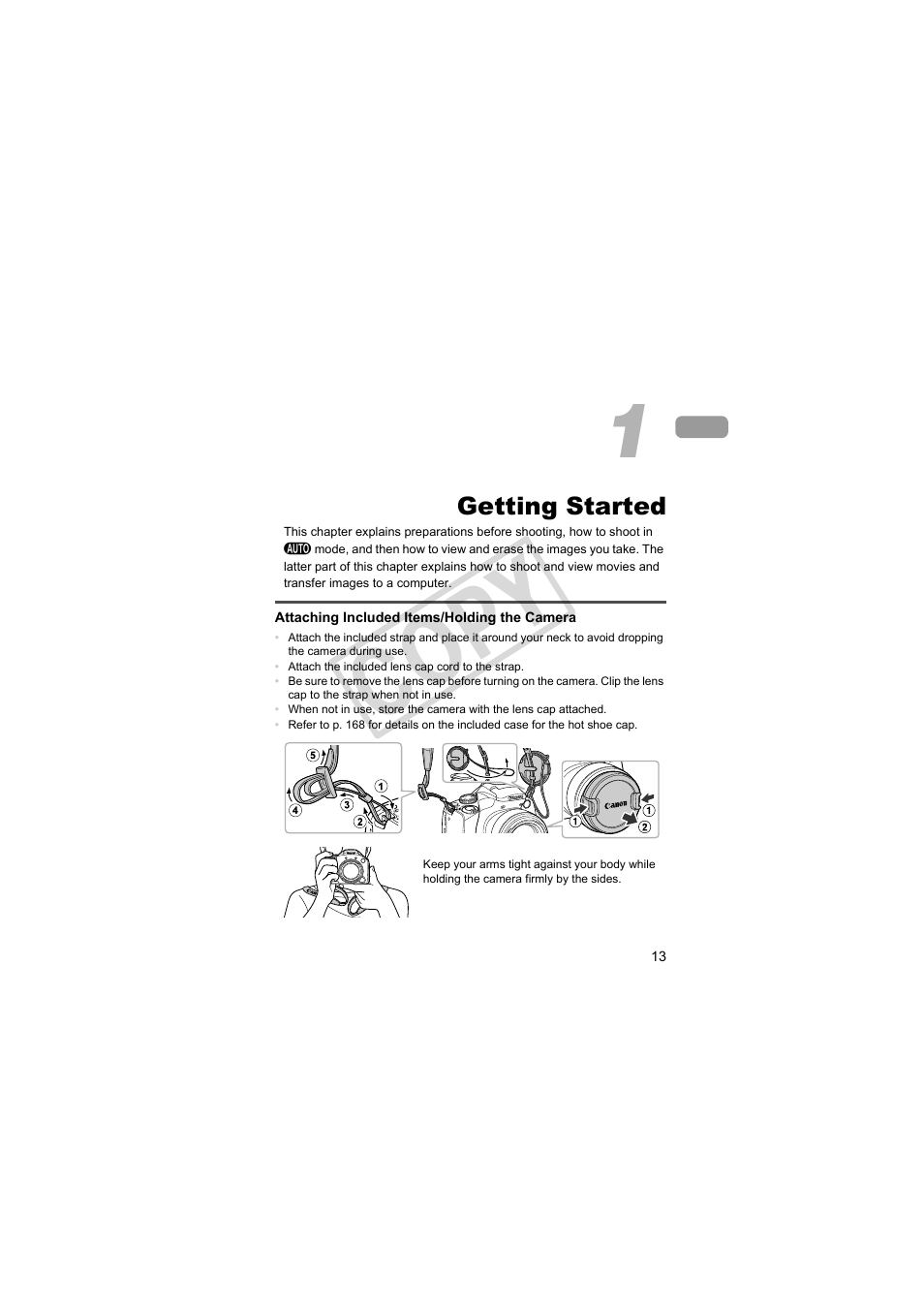 Getting started, Cop y | Canon PowerShot SX30 IS User Manual | Page 13 / 196