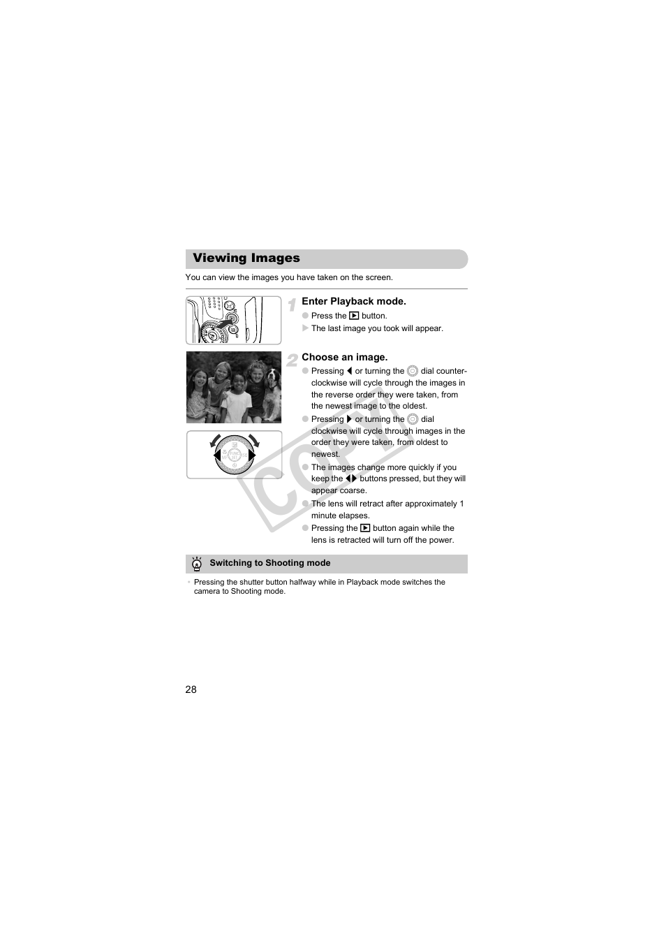 Viewing images, Cop y | Canon PowerShot SX30 IS User Manual | Page 28 / 196