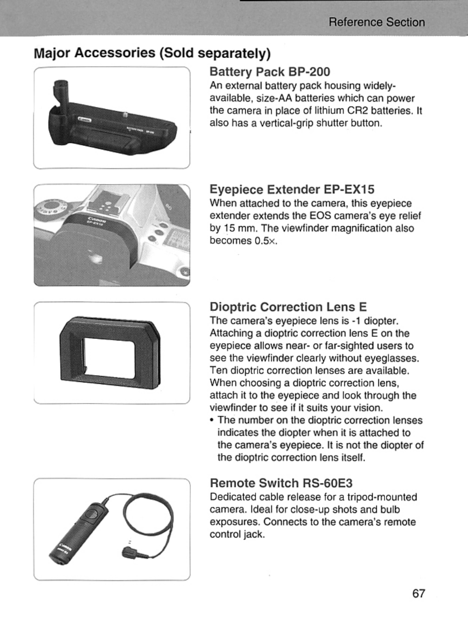 Canon EOS Rebel 2000 User Manual | Page 67 / 76