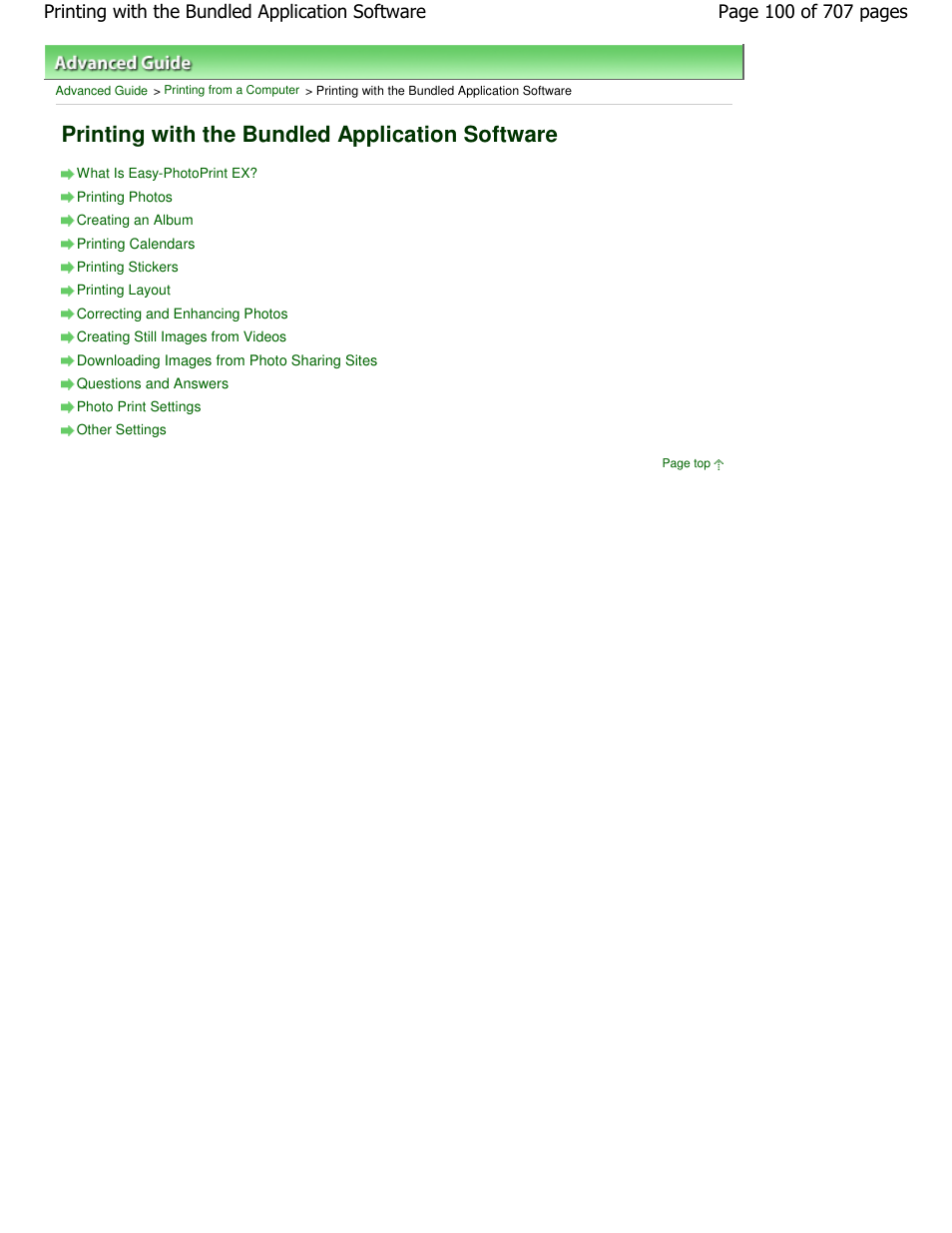 Printing with the bundled application software | Canon mp280 User Manual | Page 100 / 707