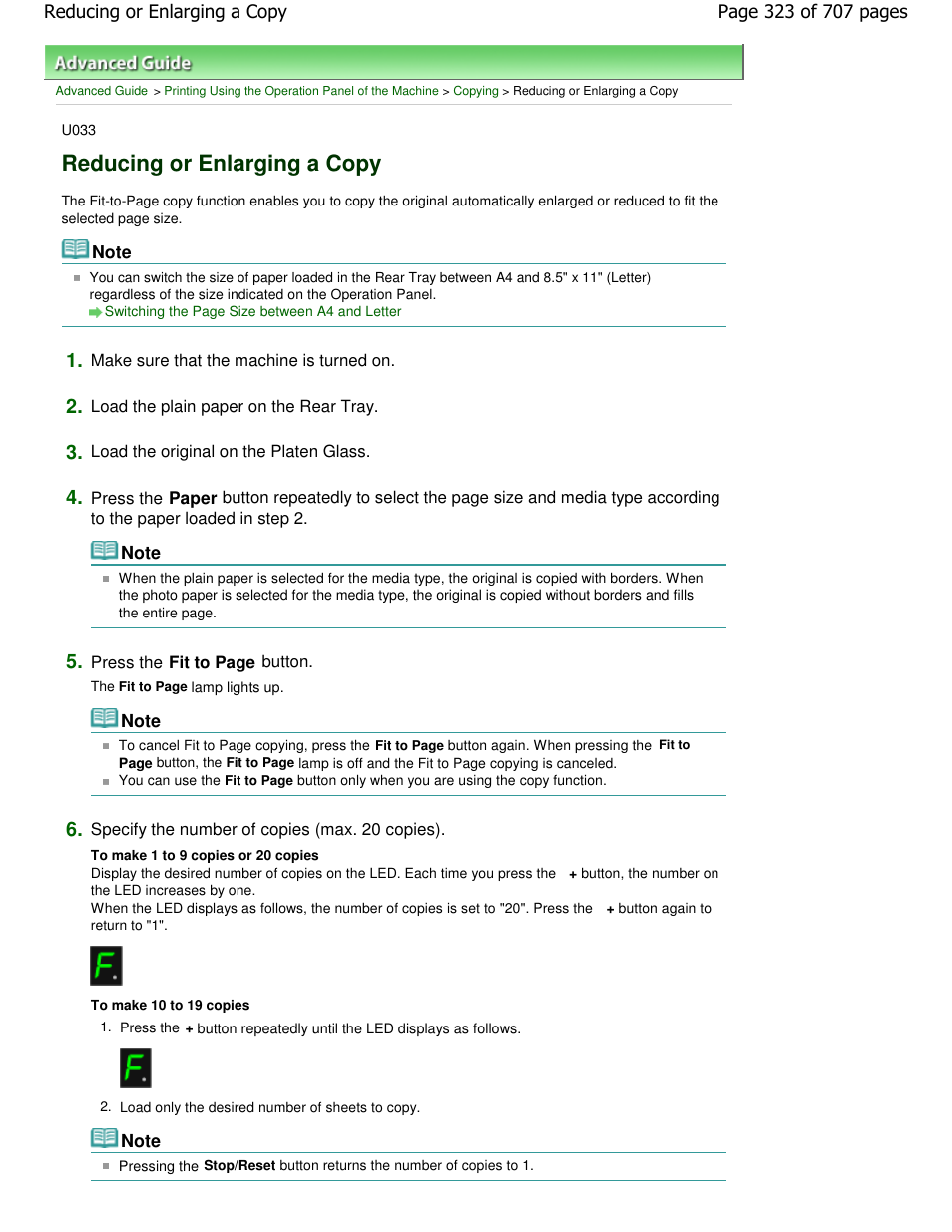 Reducing or enlarging a copy | Canon mp280 User Manual | Page 323 / 707