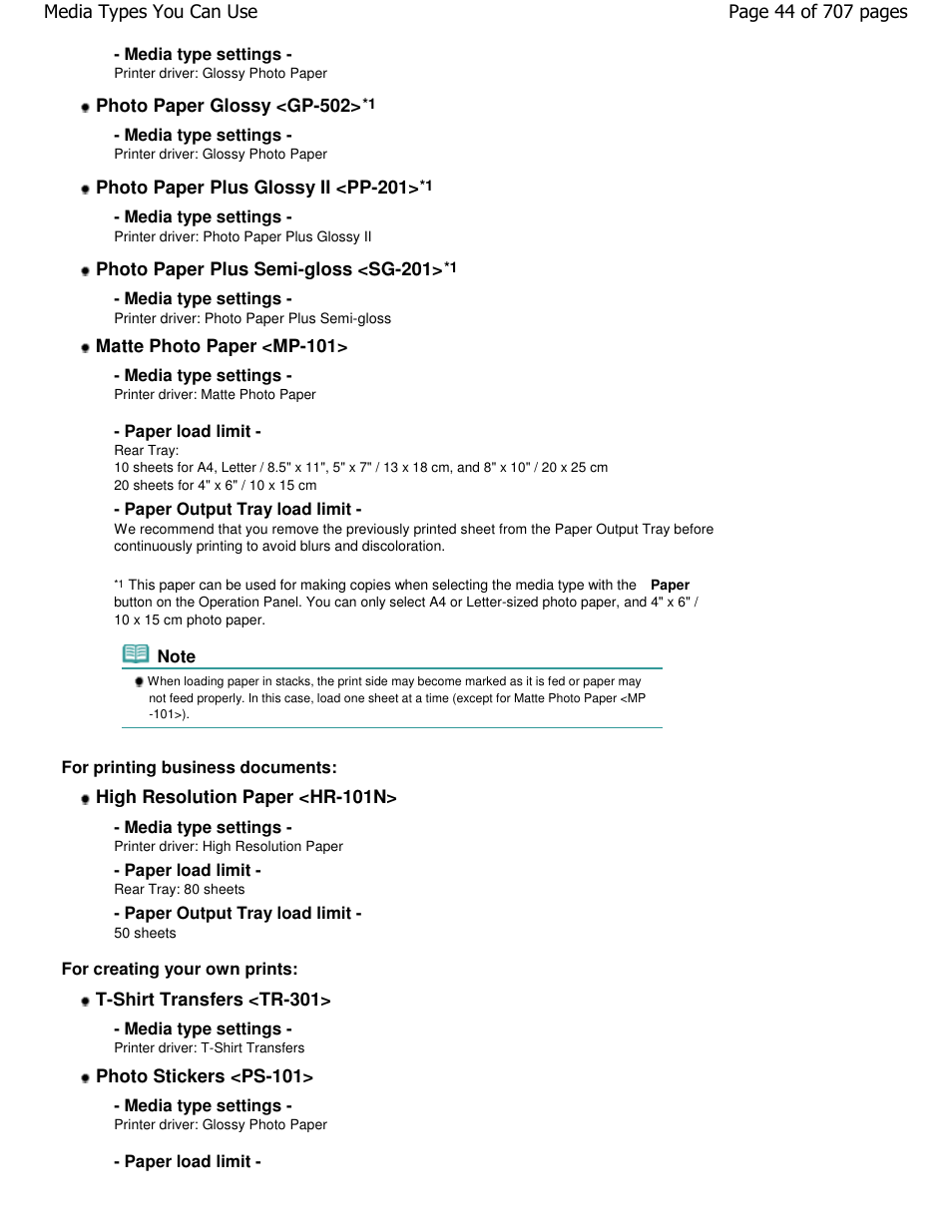 Canon mp280 User Manual | Page 44 / 707