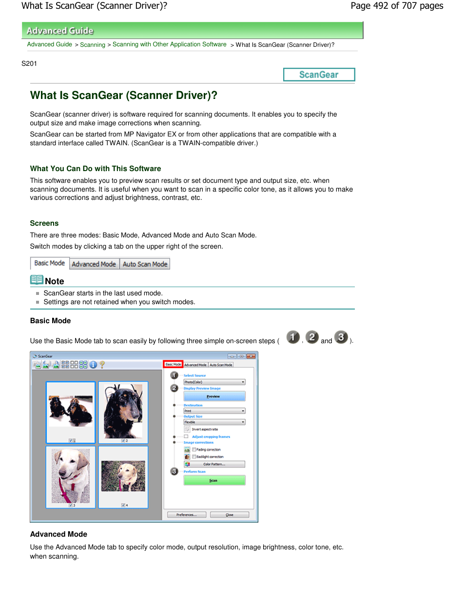 What is scangear (scanner driver) | Canon mp280 User Manual | Page 492 / 707