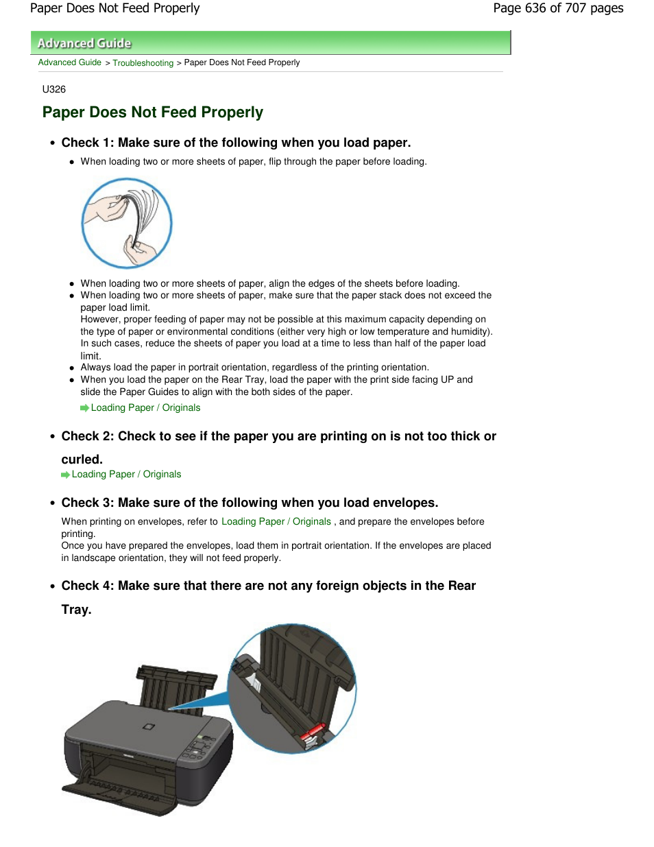 Paper does not feed properly | Canon mp280 User Manual | Page 636 / 707