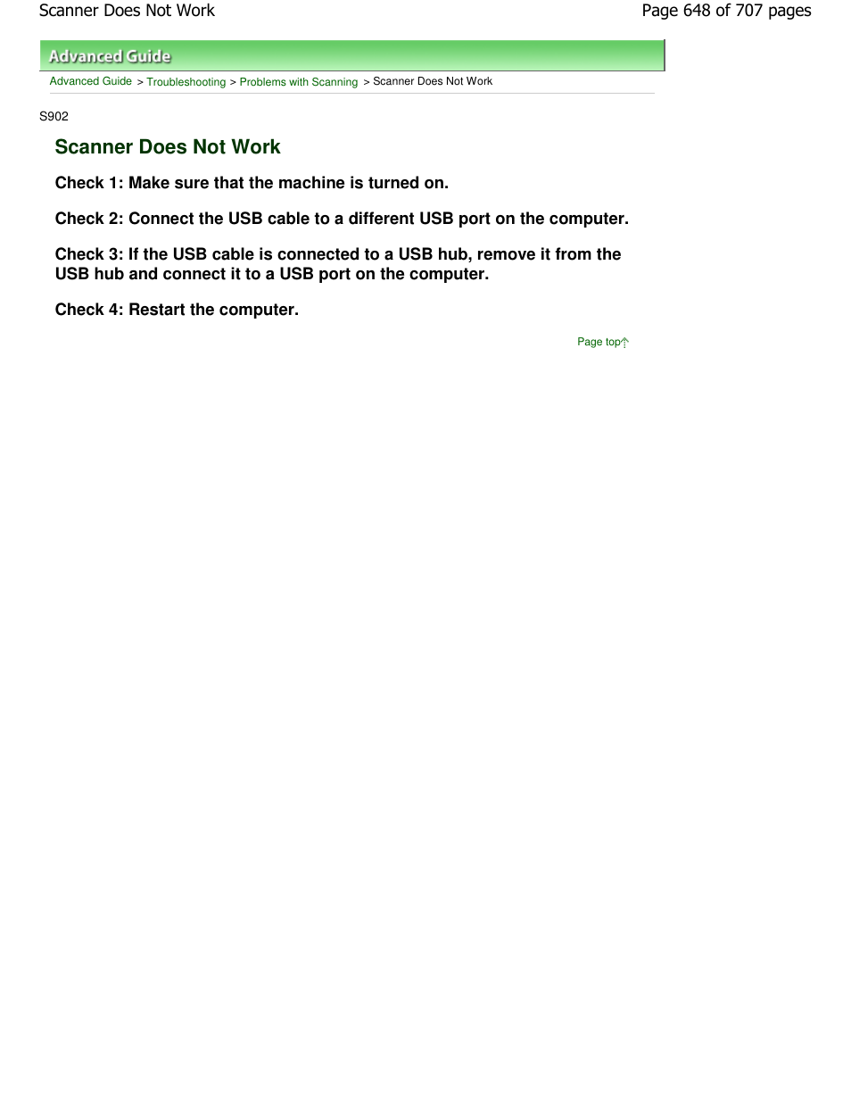 Scanner does not work | Canon mp280 User Manual | Page 648 / 707