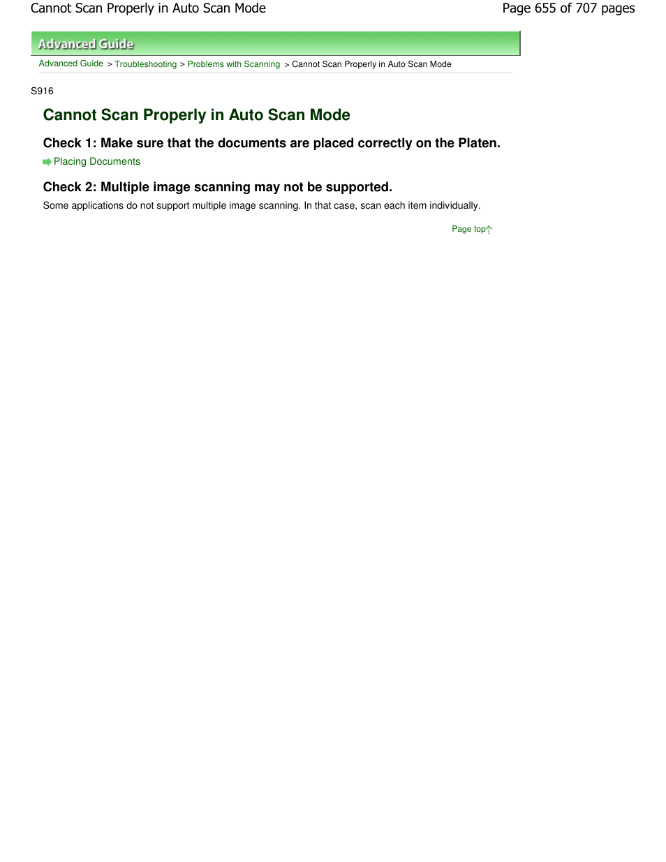 Cannot scan properly in auto scan mode | Canon mp280 User Manual | Page 655 / 707