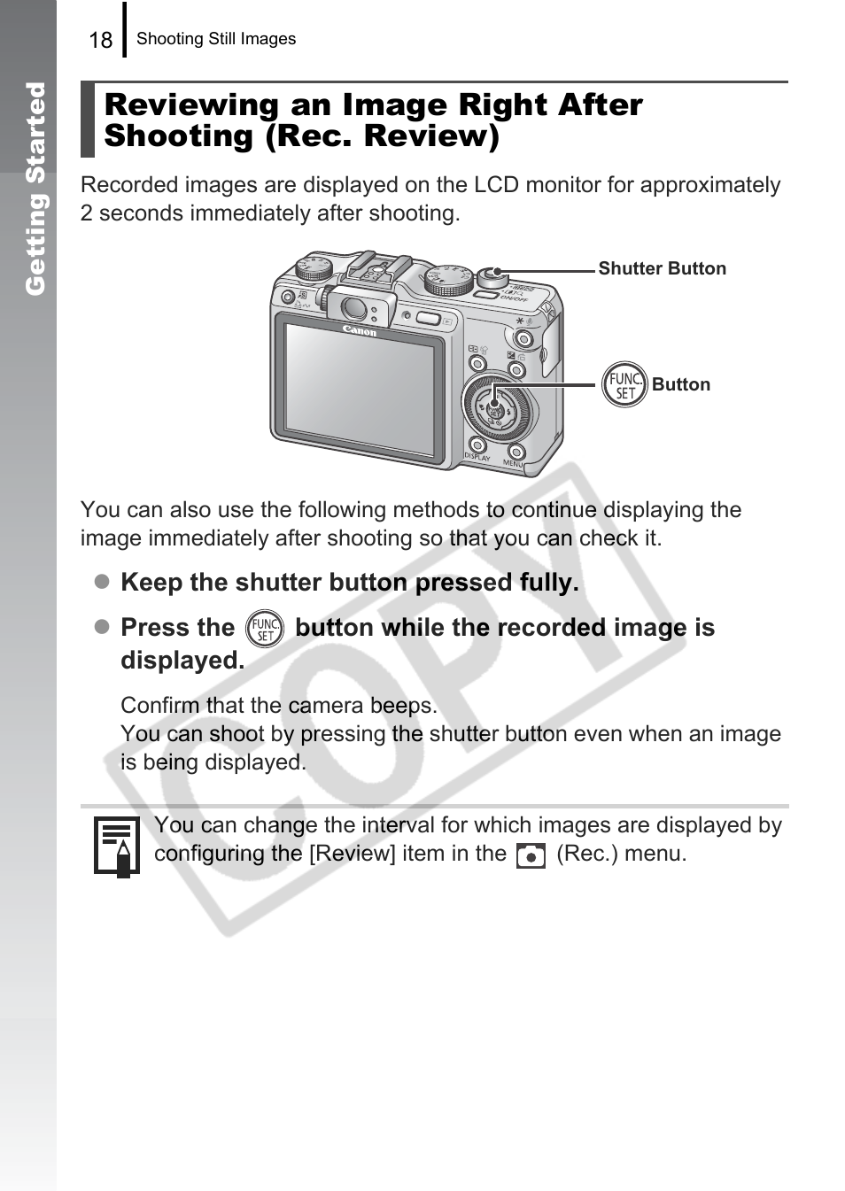 Canon PowerShot G9 User Manual | Page 20 / 275