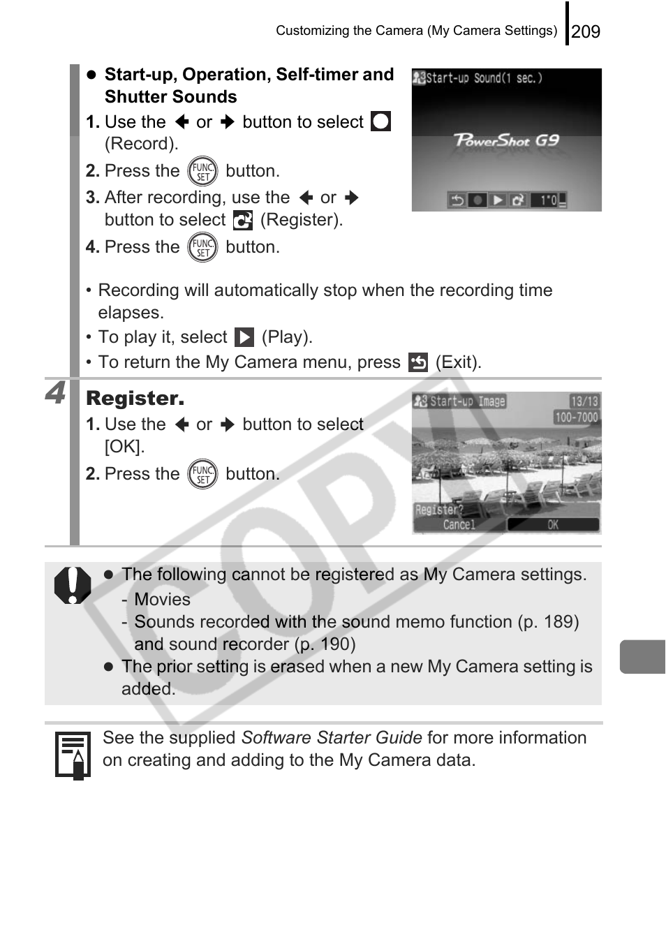 Register | Canon PowerShot G9 User Manual | Page 211 / 275