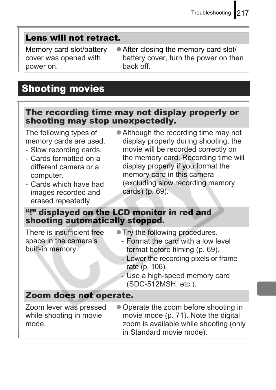 Shooting movies | Canon PowerShot G9 User Manual | Page 219 / 275