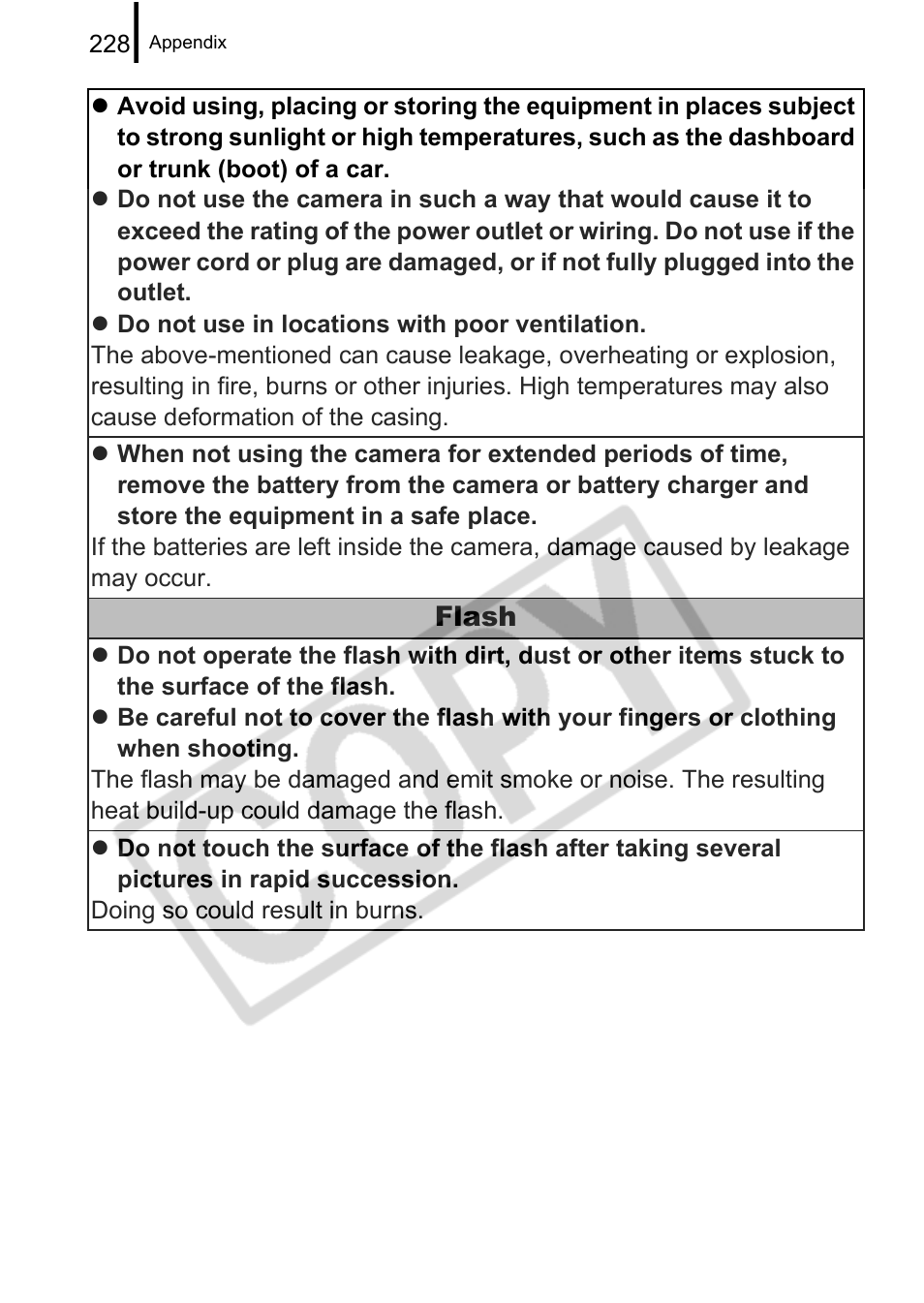 Flash | Canon PowerShot G9 User Manual | Page 230 / 275