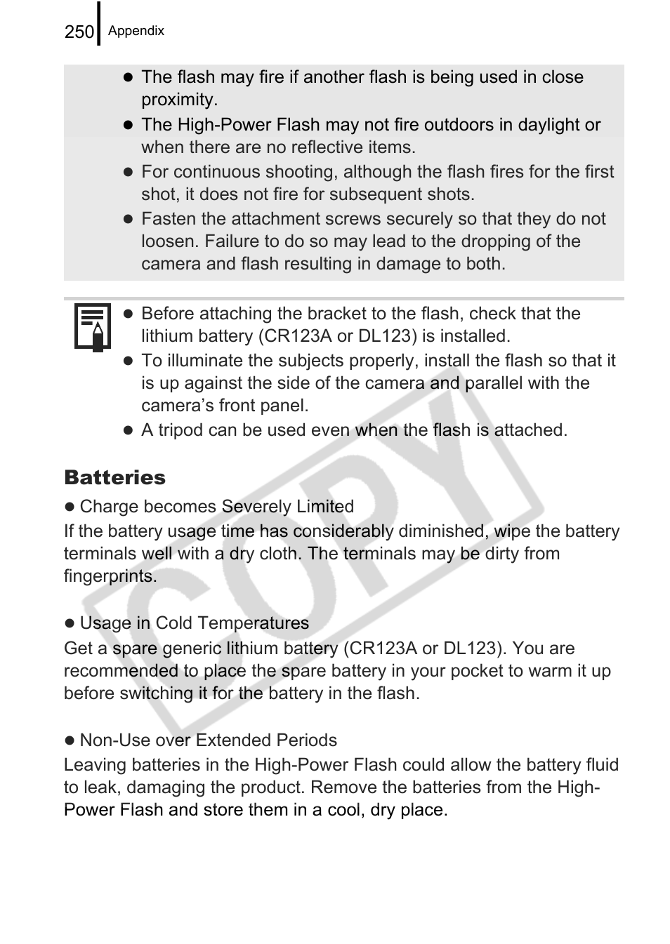 Batteries | Canon PowerShot G9 User Manual | Page 252 / 275