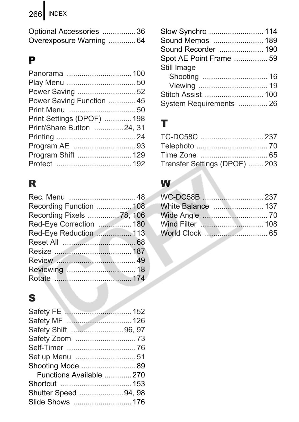 Canon PowerShot G9 User Manual | Page 268 / 275