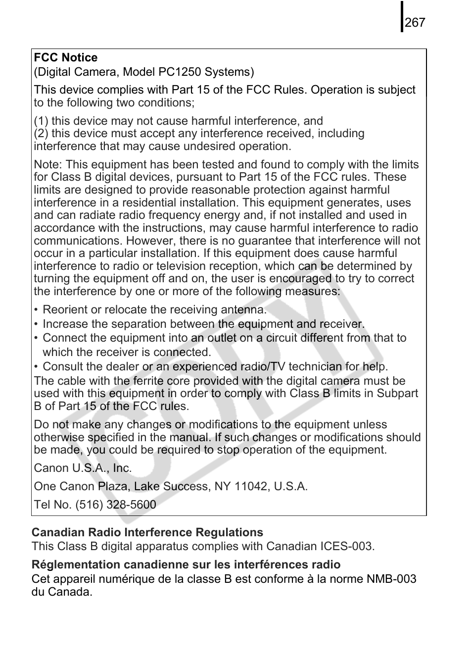 Canon PowerShot G9 User Manual | Page 269 / 275