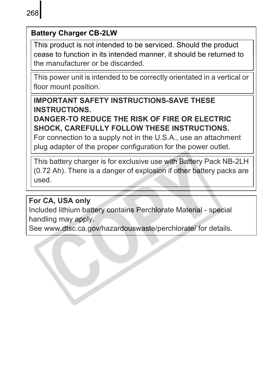 Canon PowerShot G9 User Manual | Page 270 / 275