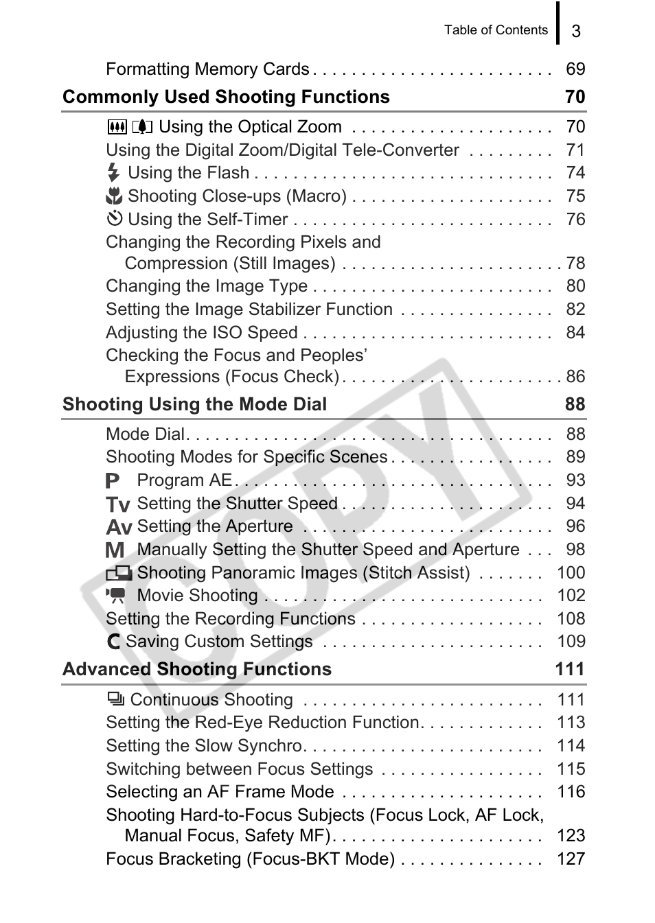 Canon PowerShot G9 User Manual | Page 5 / 275