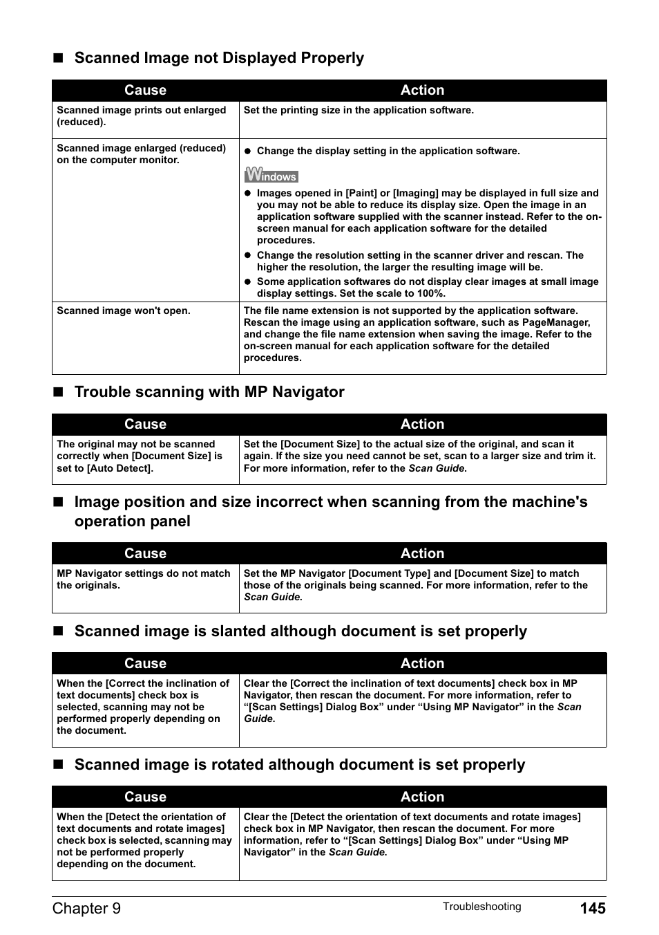 Chapter 9 145 | Canon Pixma MP530 User Manual | Page 147 / 176