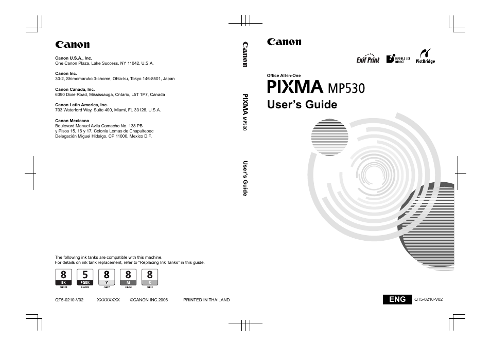 User’s guide | Canon Pixma MP530 User Manual | Page 176 / 176