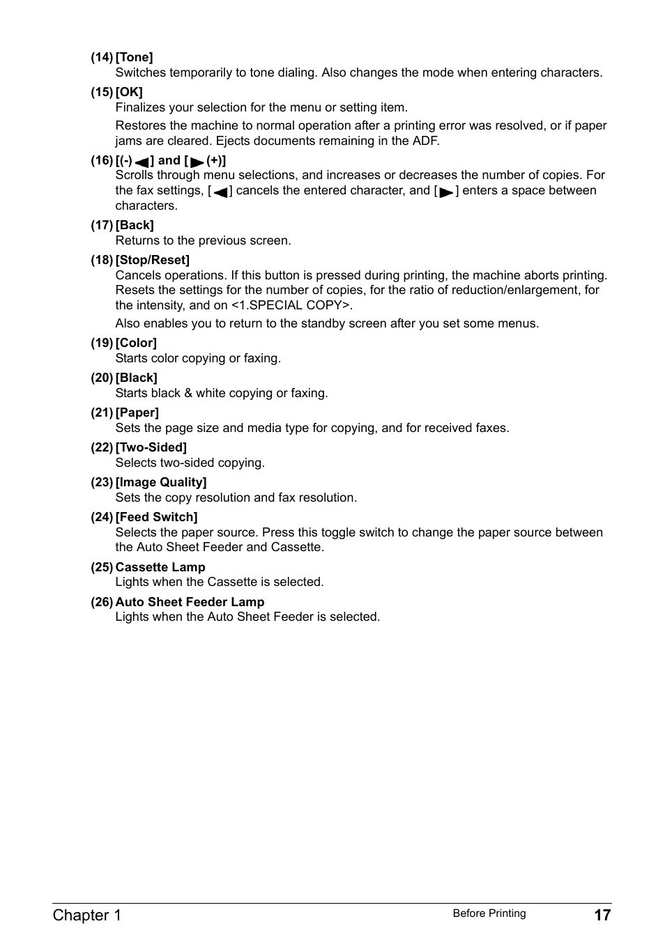 Chapter 1 17 | Canon Pixma MP530 User Manual | Page 19 / 176