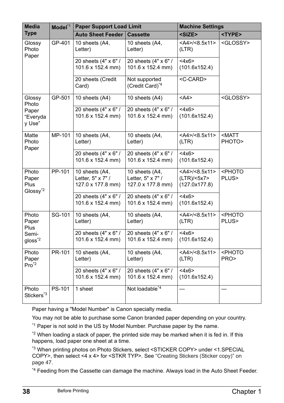 38 chapter 1 | Canon Pixma MP530 User Manual | Page 40 / 176