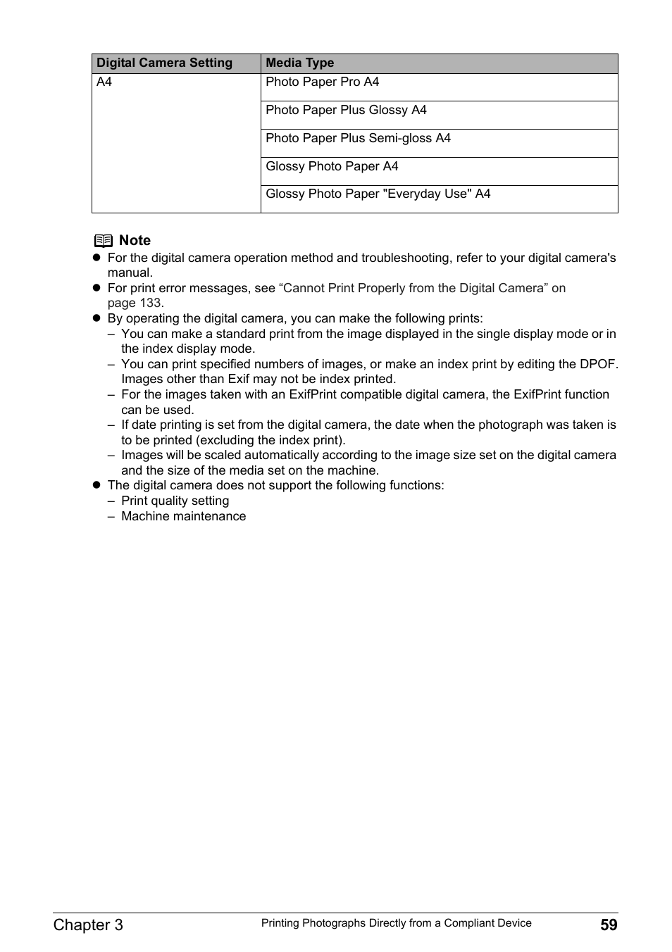 Chapter 3 59 | Canon Pixma MP530 User Manual | Page 61 / 176