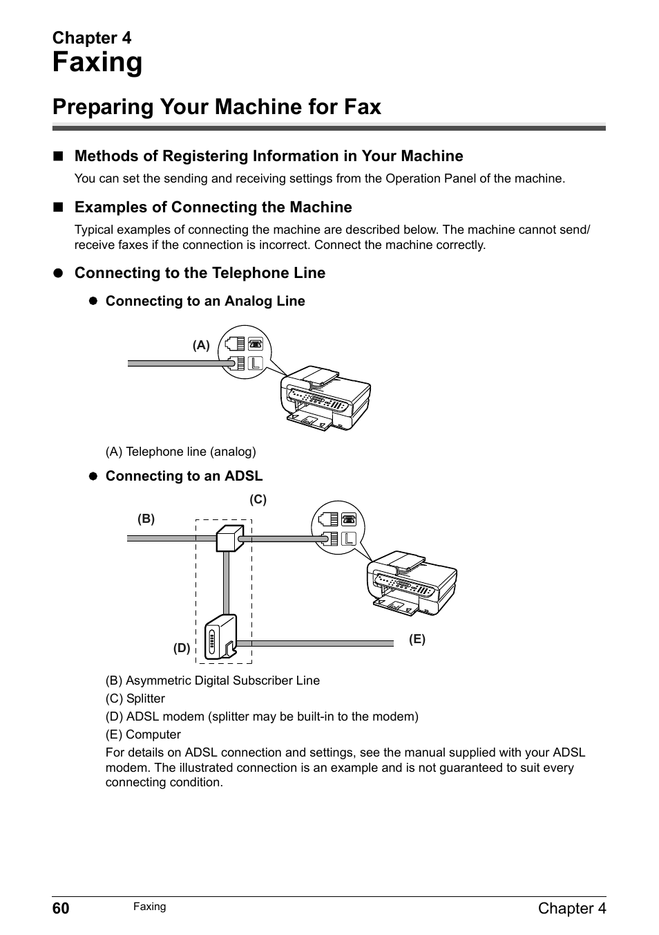 Faxing, Preparing your machine for fax | Canon Pixma MP530 User Manual | Page 62 / 176