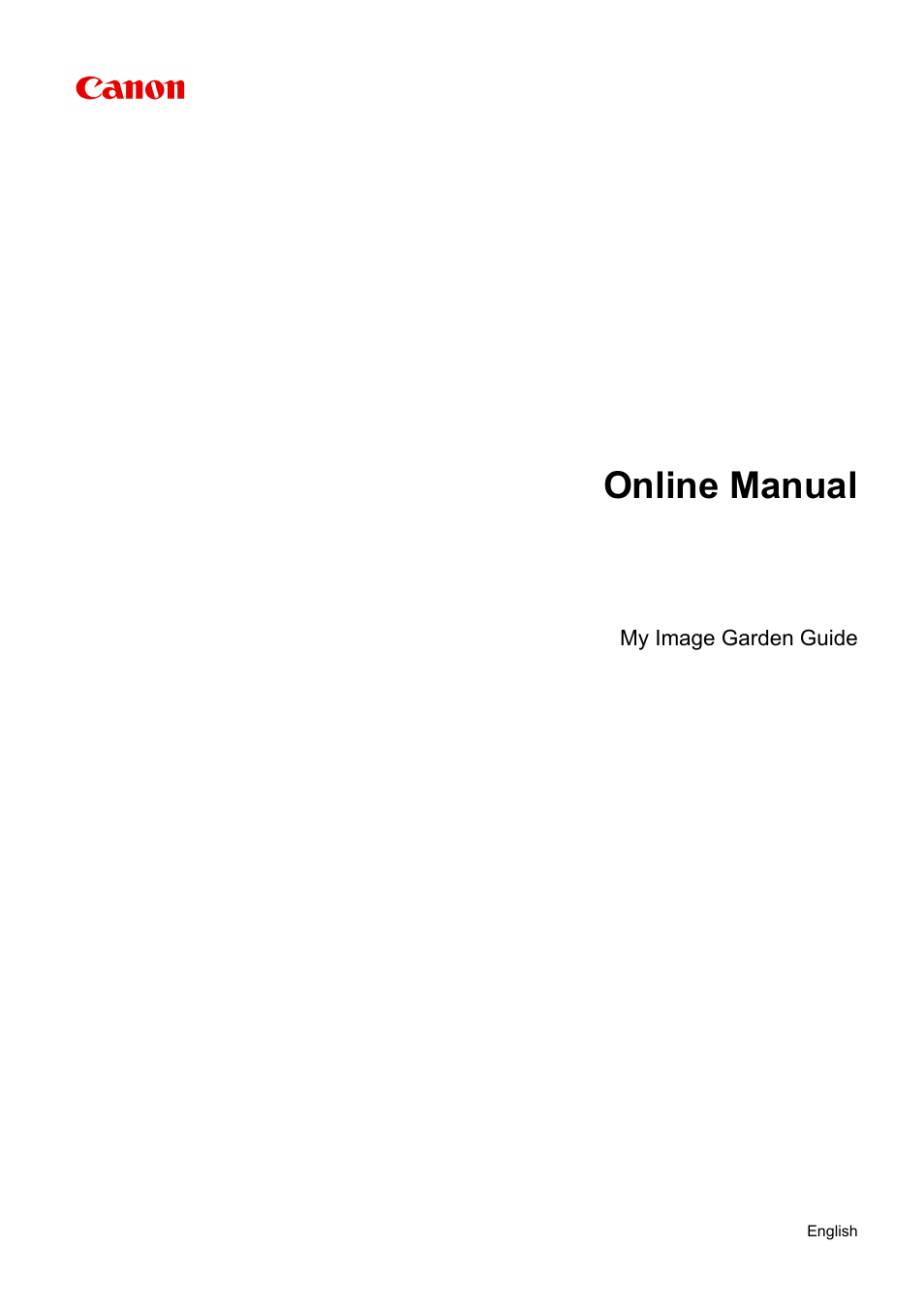 Canon My Image Garden User Manual | 308 pages