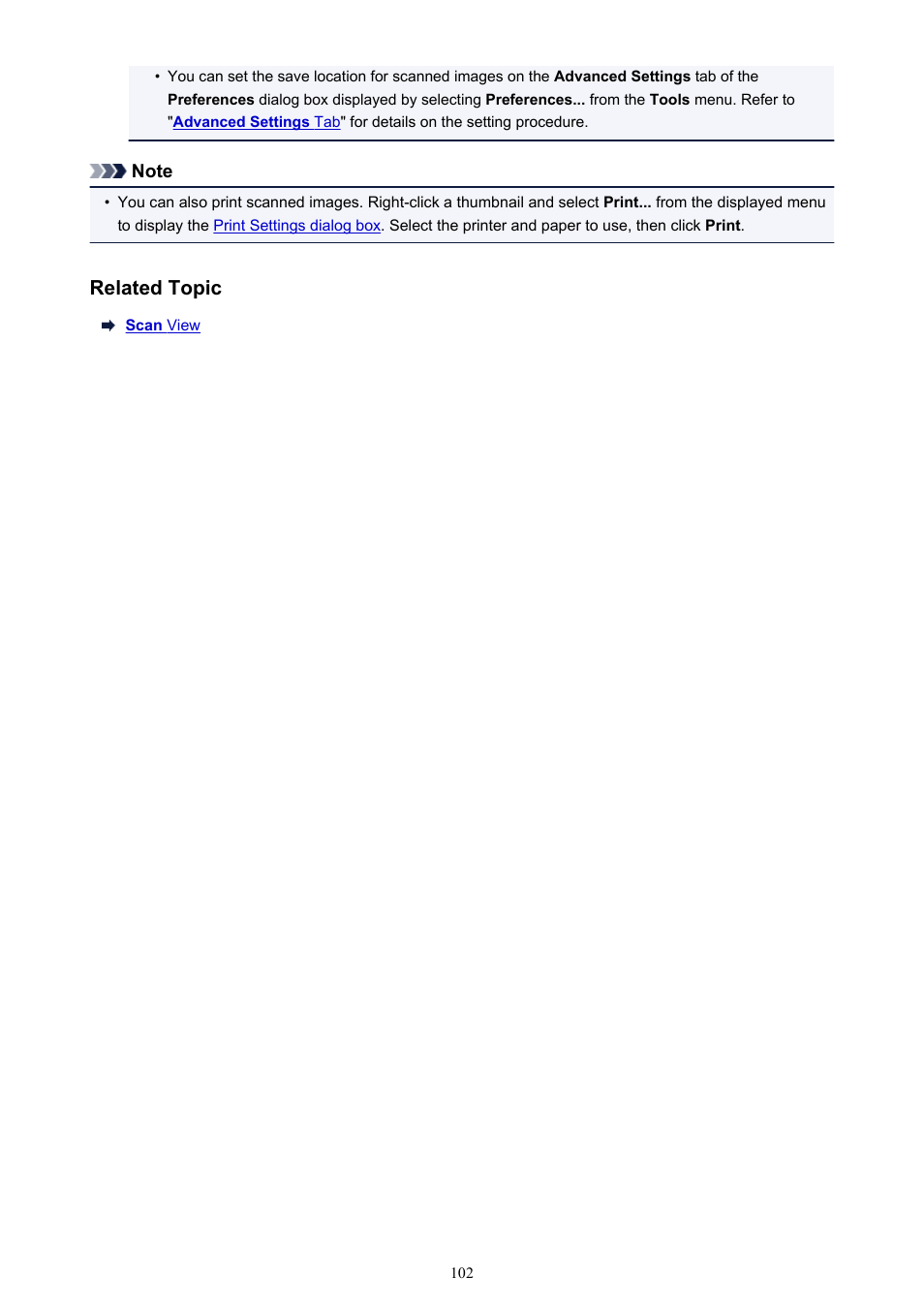 Related topic | Canon My Image Garden User Manual | Page 102 / 308