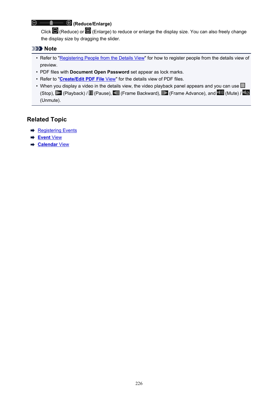 Related topic | Canon My Image Garden User Manual | Page 226 / 308