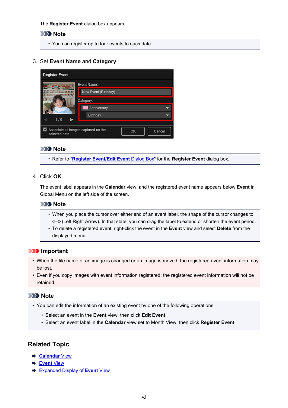 Related topic | Canon My Image Garden User Manual | Page 43 / 308