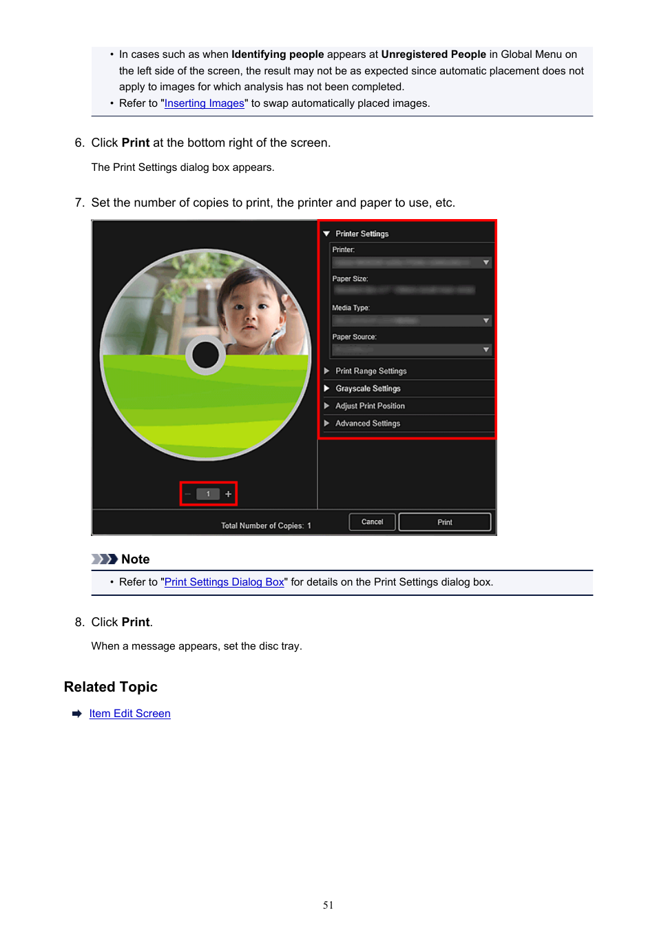 Related topic | Canon My Image Garden User Manual | Page 51 / 308
